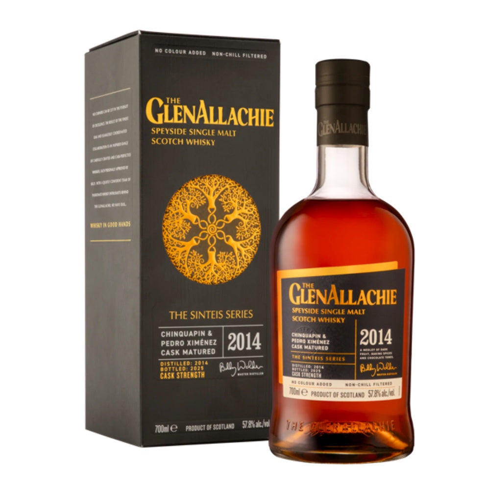 GLENALLACHIE The Sinteis Series Part 1: 2014 Chinquapin & Pedro Ximenez Cask Matured Speyside Single Malt Scotch Whisky 70cl 57.8%