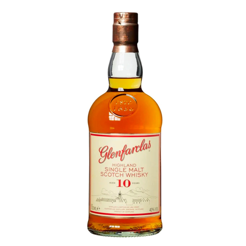 GLENFARCLAS 10 Year Old Speyside Single Malt Scotch Whisky 70cl 40% - NO TUBE