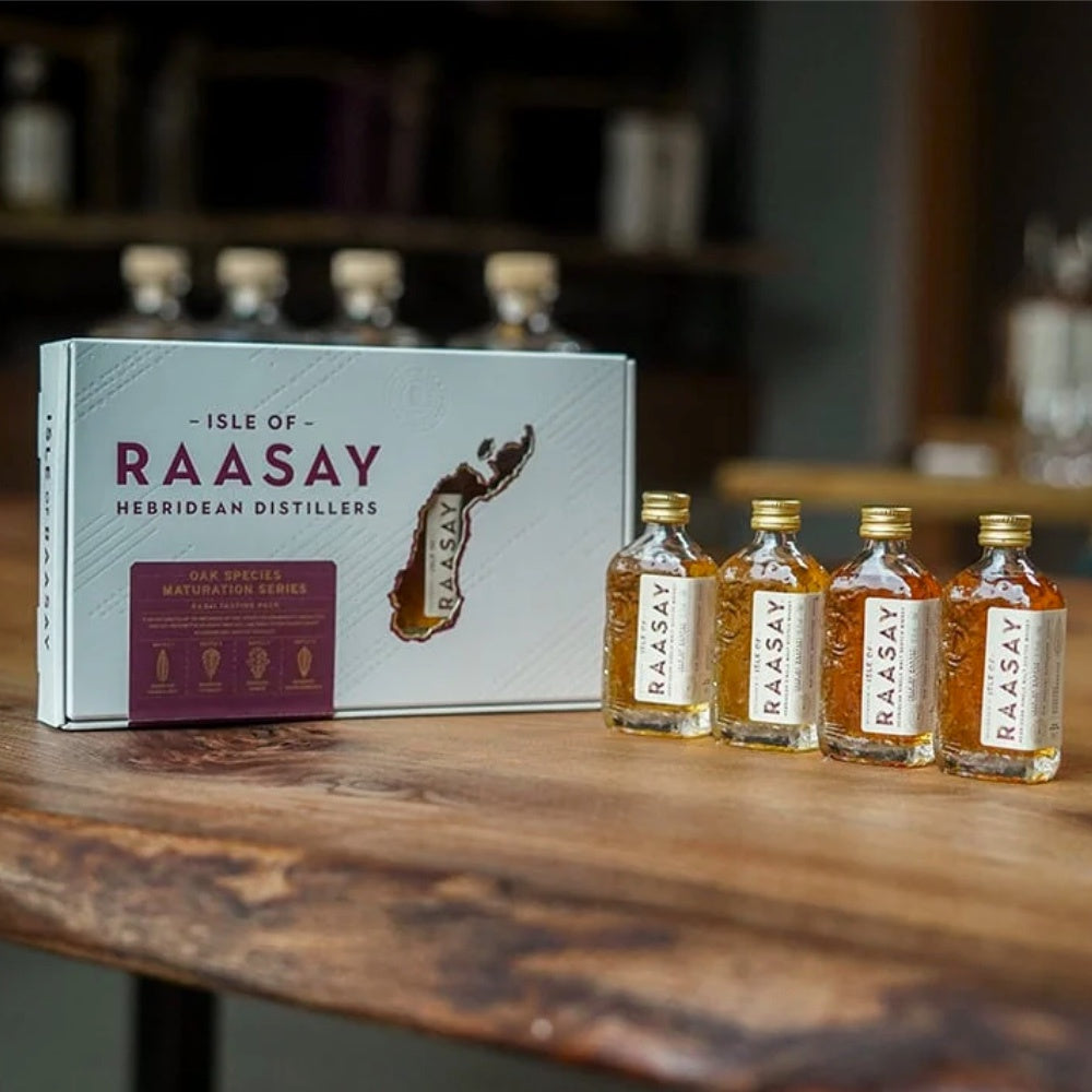 ISLE OF RAASAY Hebridean Single Malt Scotch Whisky 4 x 5cl MINIATURE TASTING PACK