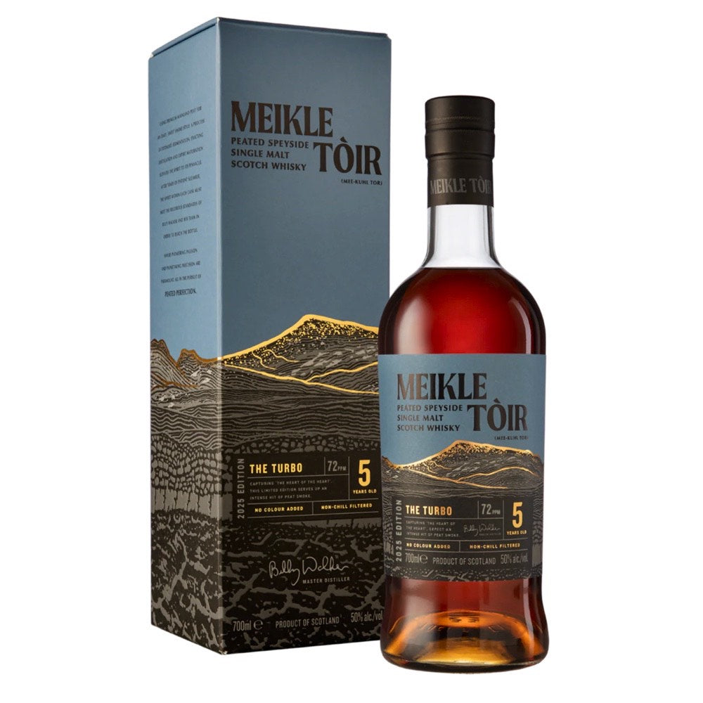 MEIKLE TOIR 5 Year Old The Turbo (2025 Edition) Peated Speyside Single Malt Scotch Whisky 70cl 50%