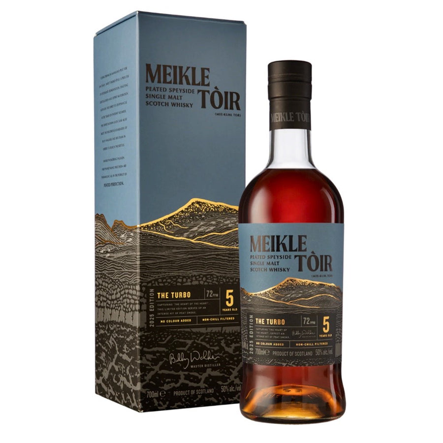 MEIKLE TOIR 5 Year Old The Turbo (2025 Edition) Peated Speyside Single Malt Scotch Whisky 70cl 50%