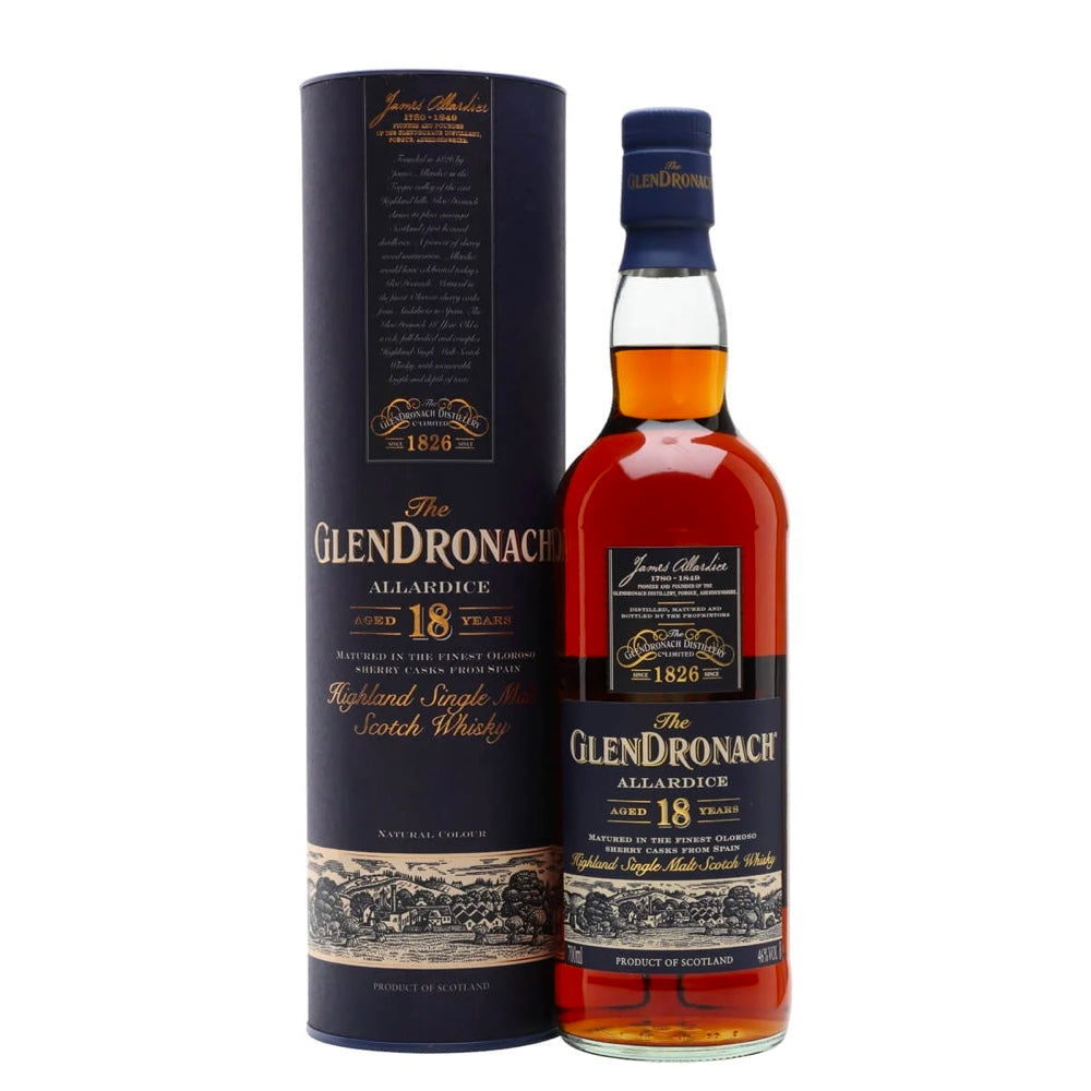 THE GLENDRONACH Allardice 18 Year Old Highland Single Malt Scotch Whisky 70cl 46% - 2019 Bottling