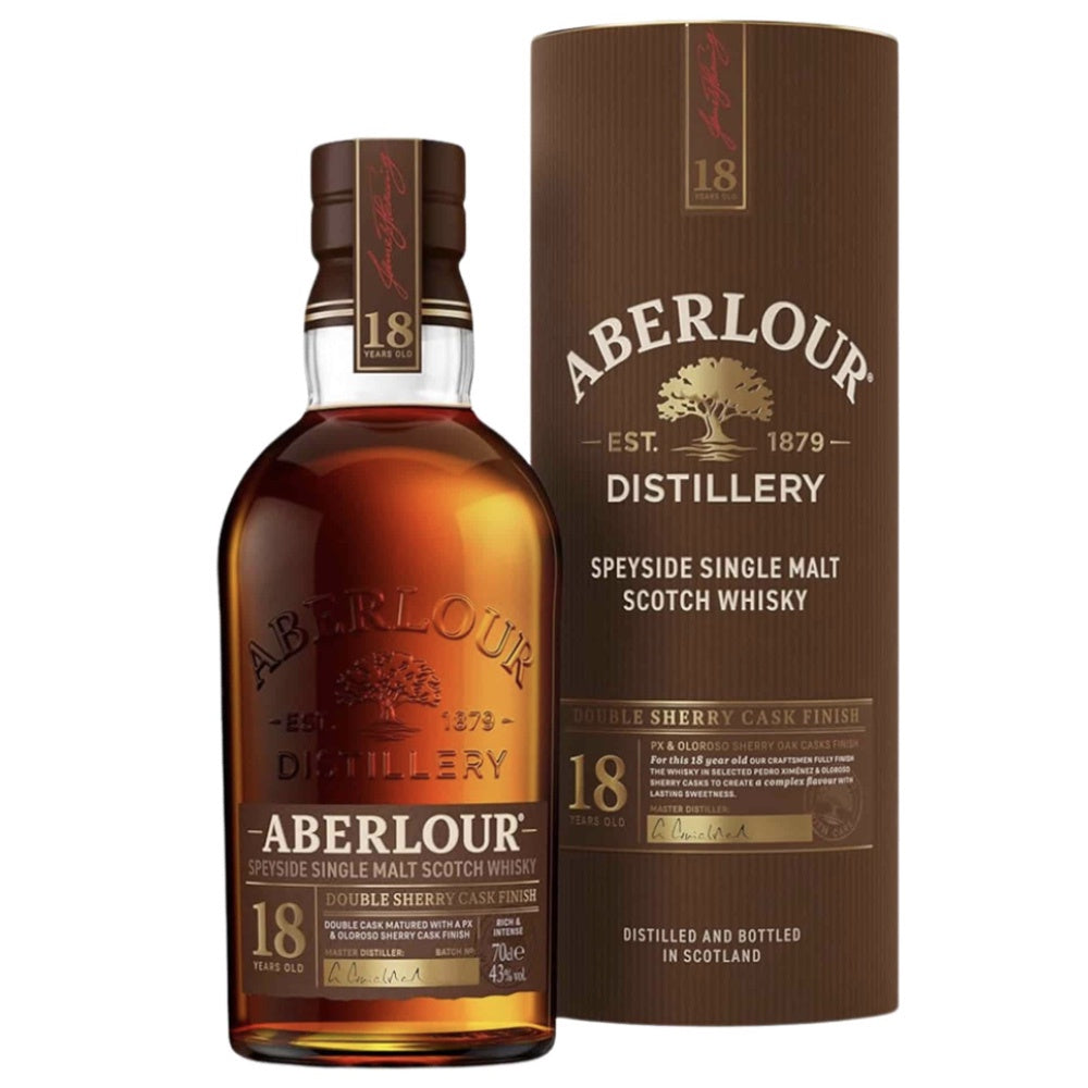 ABERLOUR 18 Year Old Double Cask Matured Speyside Single Malt Scotch Whisky 70cl 43%