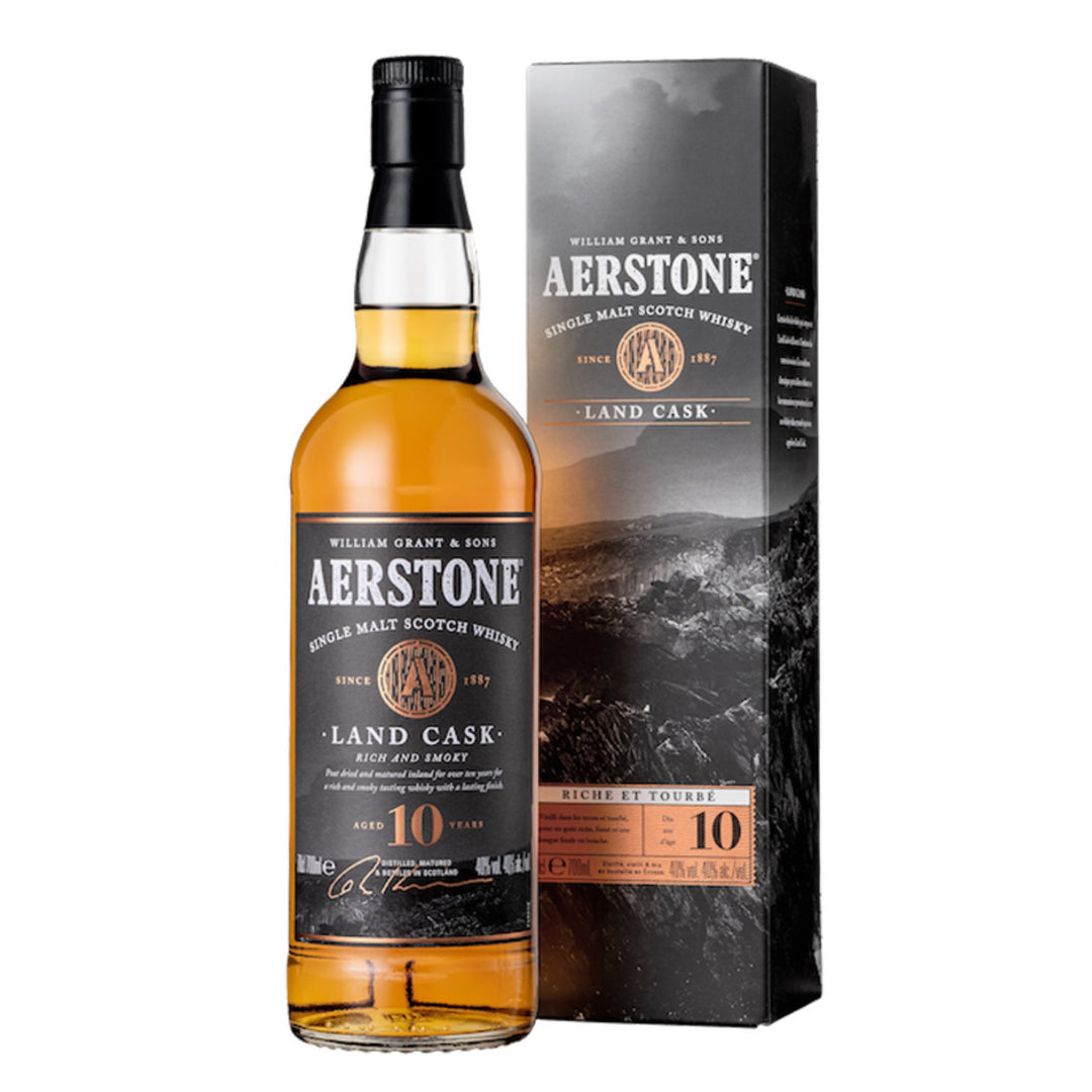 AERSTONE 10 Year Old Land Cask Lowland Single Malt Scotch Whisky 70cl 40%