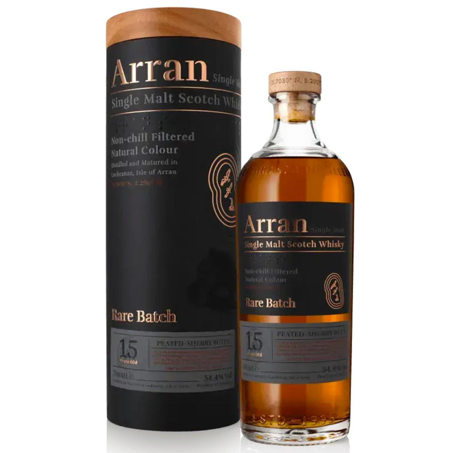 ARRAN 15 Year Old Rare Batch Peated-Sherry Butts Single Malt Scotch Whisky 70cl 54.4%