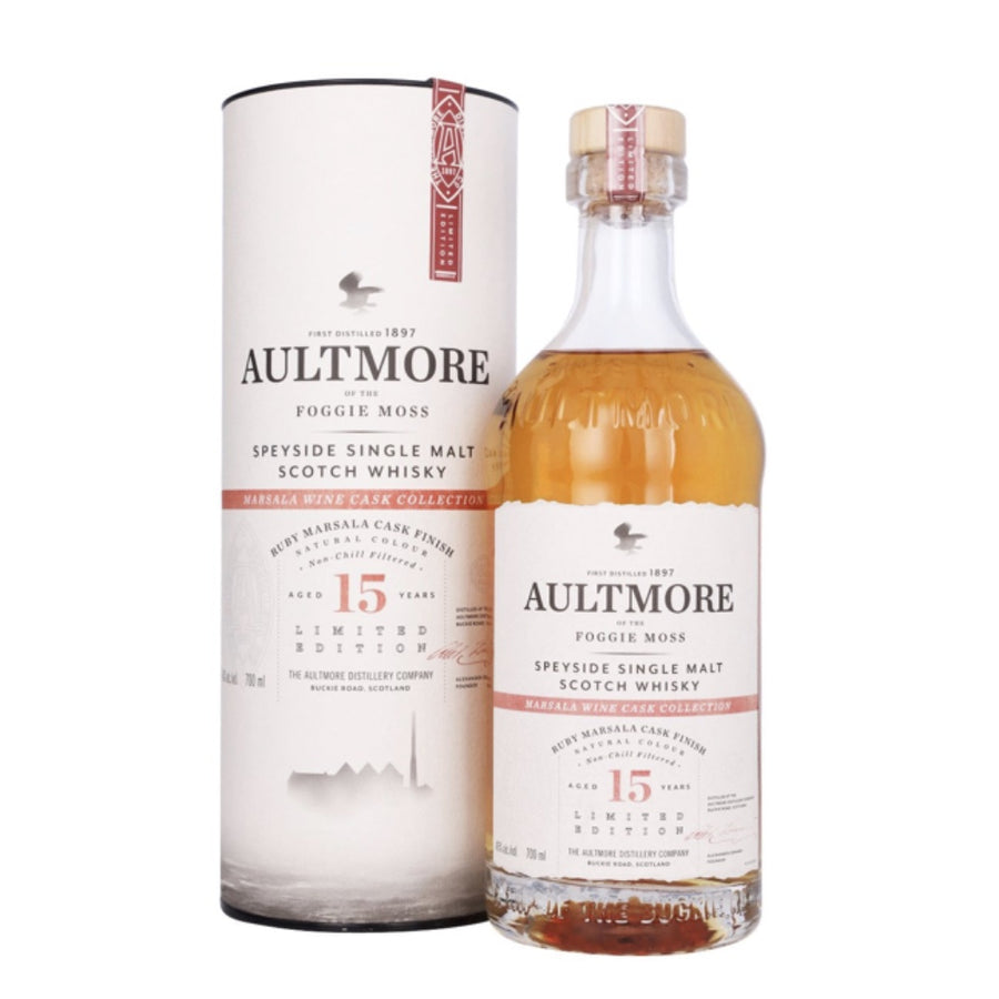 AULTMORE 15 Year Old Ruby Marsala Cask Finish Speyside Single Malt Scotch Whisky 70cl 46%