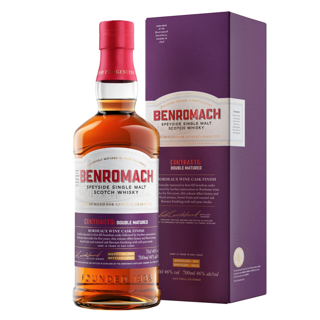 BENROMACH Contrasts: Double Matured 2011 Speyside Single Malt Scotch Whisky 70cl 46%