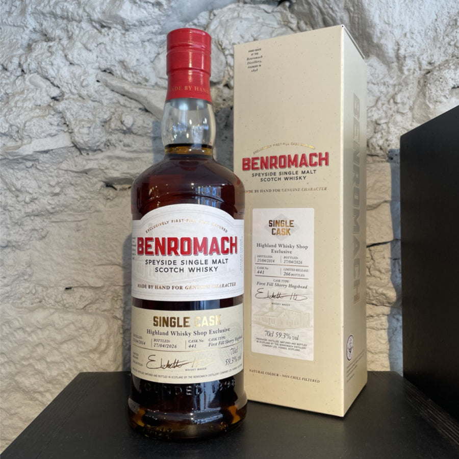 BENROMACH Single Cask Highland Whisky Shop Exclusive Speyside Single Malt Scotch Whisky 70cl 59.3%