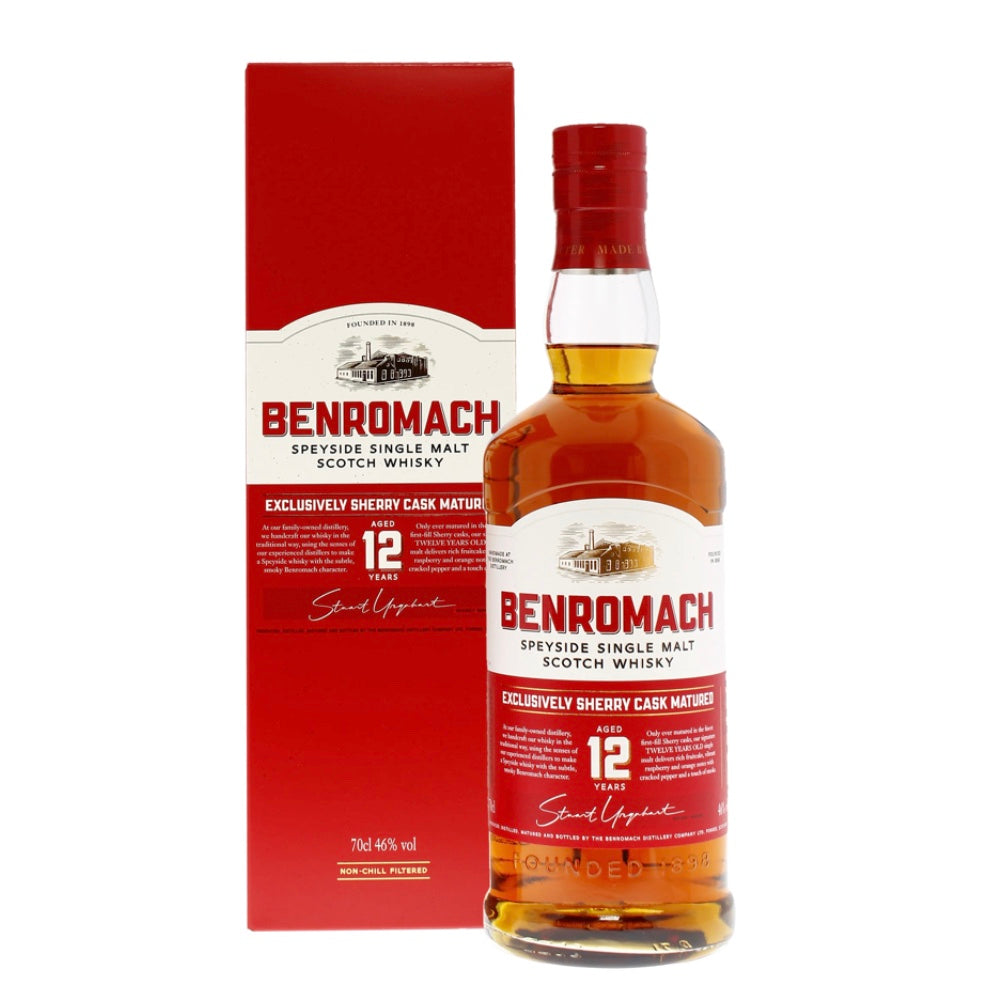 BENROMACH 12 Year Old Speyside Single Malt Scotch Whisky 70cl 46%