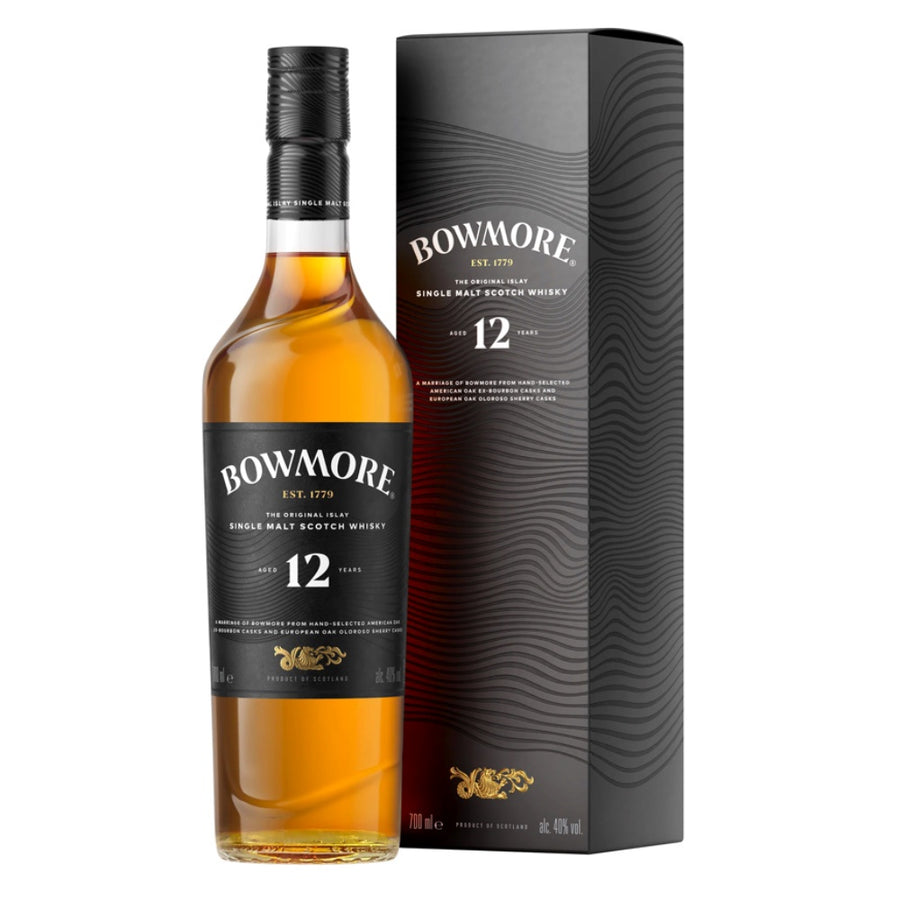 BOWMORE 12 Year Old Islay Single Malt Scotch Whisky 70cl 40% - NEW BOTTLE