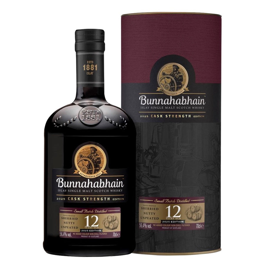 BUNNAHABHAIN 12 Year Old Cask Strength 2025 Limited Edition Islay Single Malt Scotch Whisky 70cl 56.4%