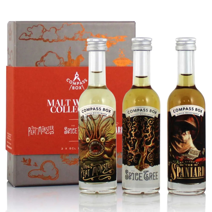 COMPASS BOX Malt Whisky Collection Scotch Whisky 3 x 5cl MINIATURE GIFT PACK