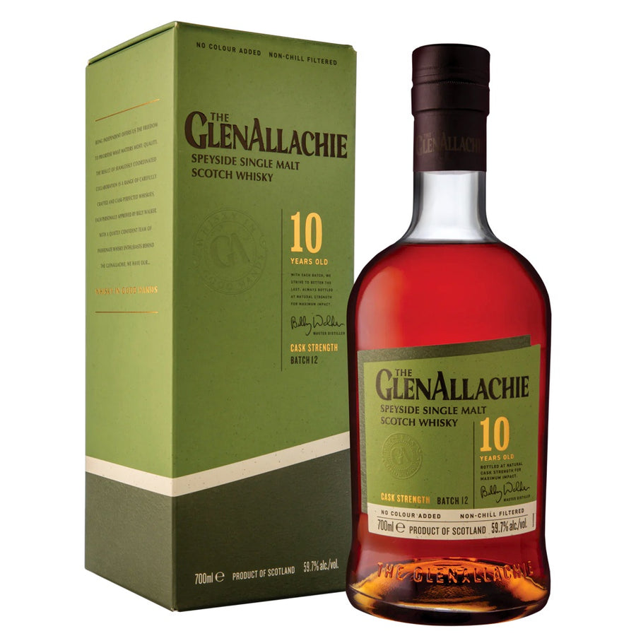 GLENALLACHIE 10 Year Old Cask Strength Batch 12 Speyside Single Malt Scotch Whisky 70cl 59.7% - NEW BOTTLE