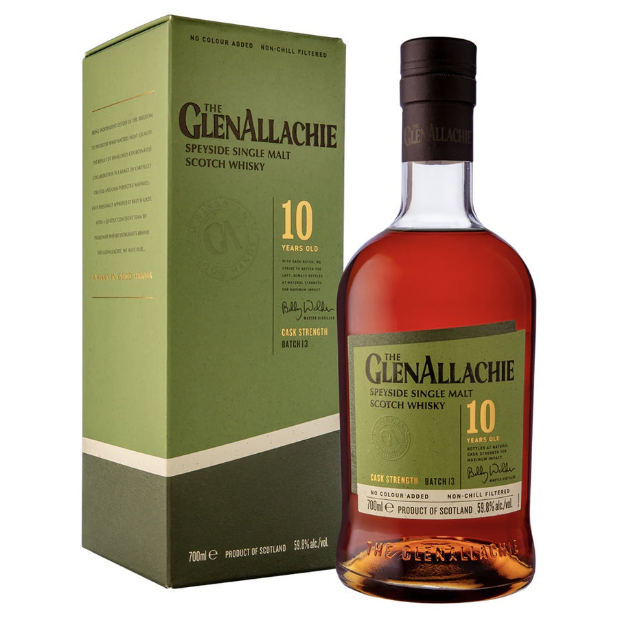 GLENALLACHIE 10 Year Old Cask Strength Batch 13 Speyside Single Malt Scotch Whisky 70cl 59.8%