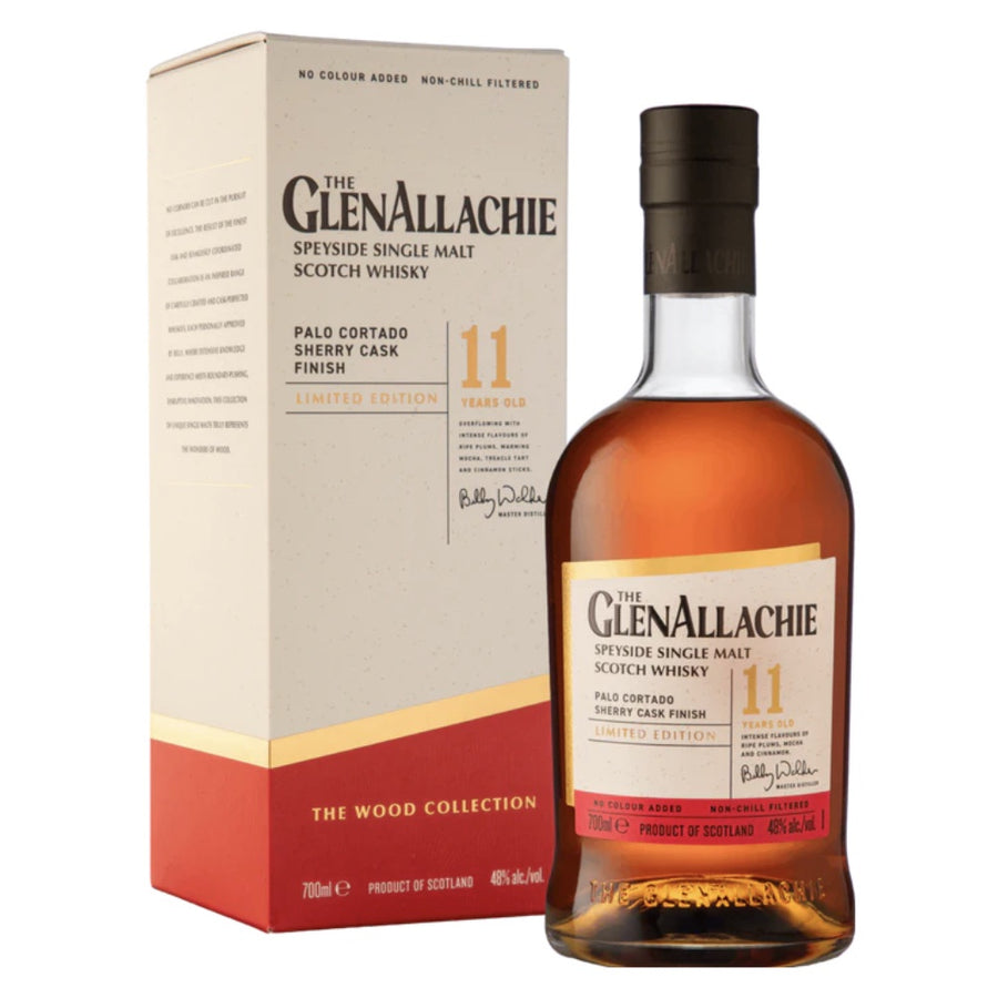GLENALLACHIE 11 Year Old Palo Cortado Sherry Cask Finish Speyside Single Malt Scotch Whisky 70cl 48%