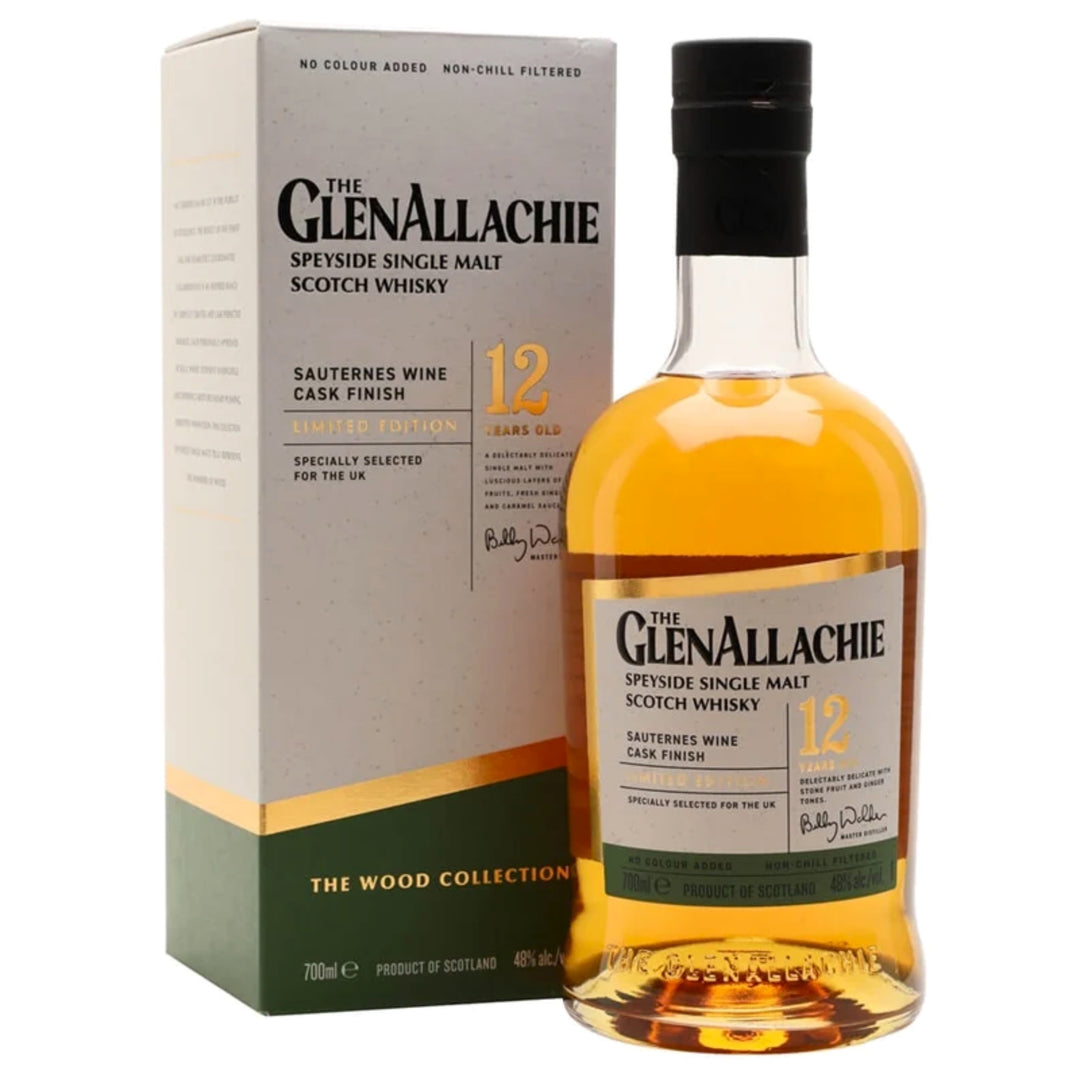 GLENALLACHIE 12 Year Old Sauternes Wine Cask Finish Speyside Single Malt Scotch Whisky 70cl 48%
