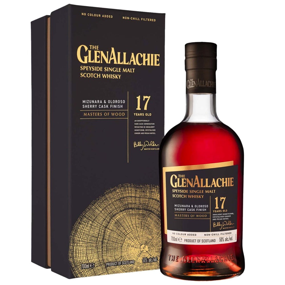 GLENALLACHIE 17 Year Old Mizunara &amp; Oloroso Sherry Cask Finish Speyside Single Malt Scotch Whisky 70cl 50%