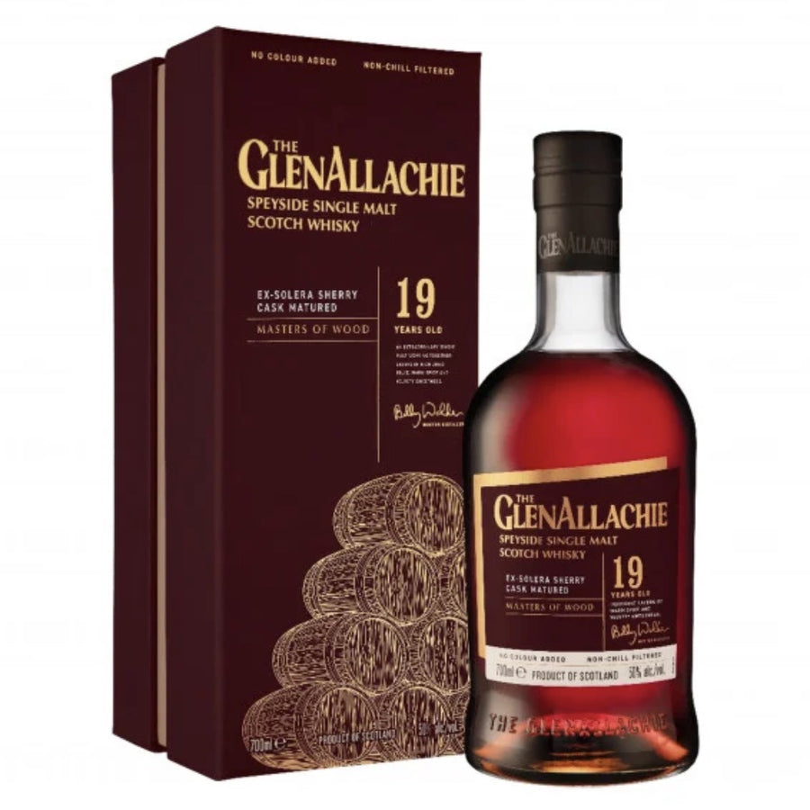 GLENALLACHIE 19 Year Old Masters of Wood Ex-solera Sherry Cask Matured Speyside Single Malt Scotch Whisky 70cl 50%