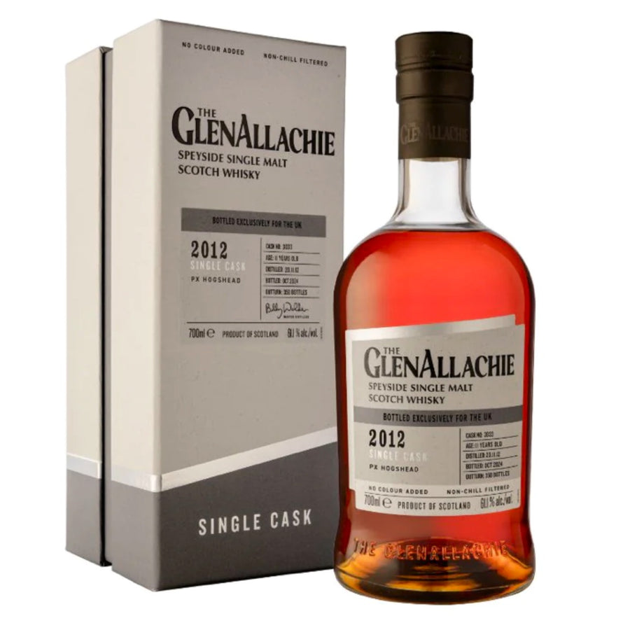 GLENALLACHIE 2012 11 Year Old PX Hogshead #3033 Speyside Single Malt Scotch Whisky 70cl 61.1%