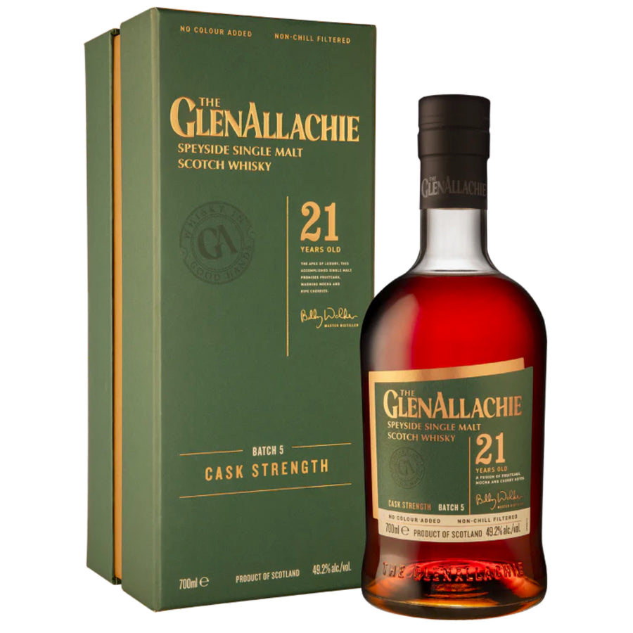 GLENALLACHIE 21 Year Old Batch 5 Speyside Single Malt Scotch Whisky 70cl 49.2%