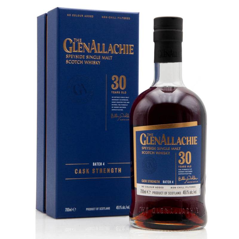 GLENALLACHIE 30 Year Old Batch 4 Cask Strength Speyside Single Malt Scotch Whisky 70cl 49.1% - NEW BOTTLE - ONE BOTTLE PER HOUSEHOLD