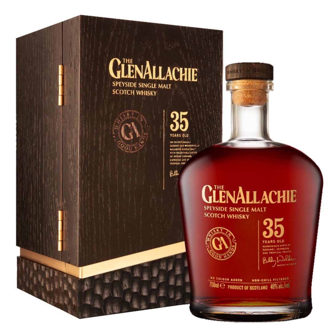 GLENALLACHIE 35 Year Old Speyside Single Malt Scotch Whisky 70cl 48% - ONE BOTTLE PER HOUSEHOLD