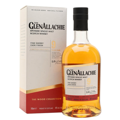 GLENALLACHIE 9 Year Old The Wood Collection Fino Sherry Cask Finish Speyside Single Malt Scotch Whisky 70cl 48%