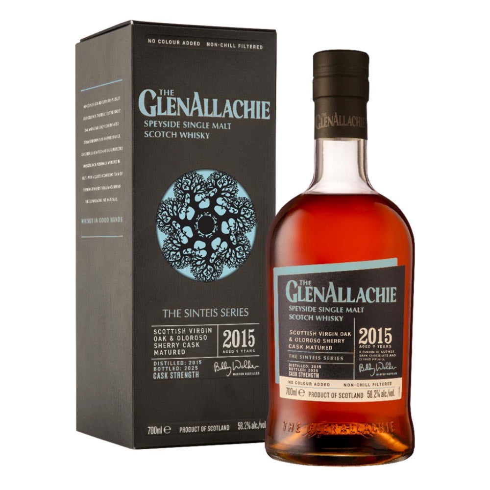 GLENALLACHIE The Sinteis Series Part 2: 2015 Scottish Virgin Oak &amp; Oloroso Sherry Cask Matured Speyside Single Malt Scotch Whisky 70cl 58.2%