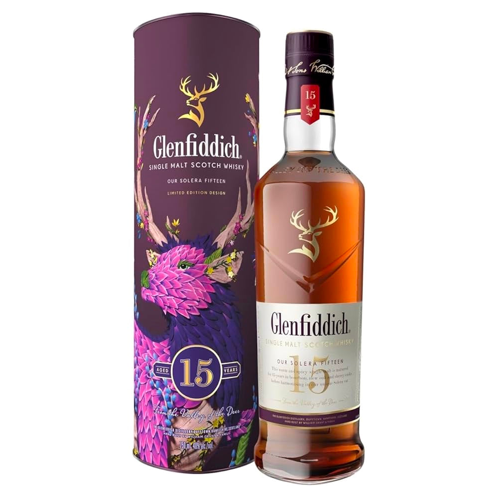 GLENFIDDICH 15 Year Old Solera Speyside Single Malt Scotch Whisky 70cl 40%