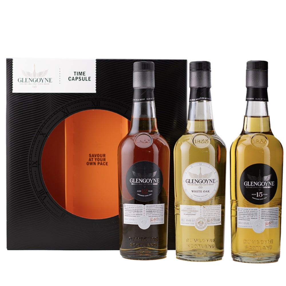 GLENGOYNE Time Capsule Highland Single Malt Scotch Whisky 3 x 20cl GIFT PACK