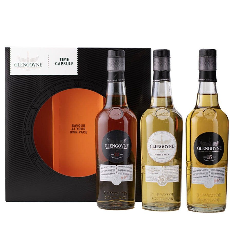GLENGOYNE Time Capsule Highland Single Malt Scotch Whisky 3 x 20cl GIFT PACK