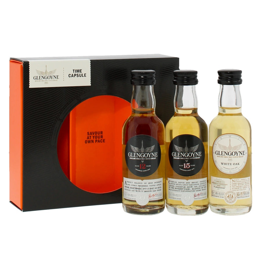 GLENGOYNE Time Capsule Highland Single Malt Scotch Whisky 3 x 5cl MINIATURE GIFT PACK - NEW