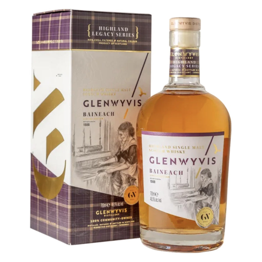 GLENWYVIS Highland Legacy Series Baineach Highland Single Malt Scotch Whisky 70cl 46.5%