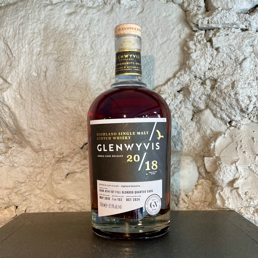 GLENWYVIS 2018 Vintage Highland Exclusive Single Cask Release Highland Single Malt Scotch Whisky 70cl 61.9%