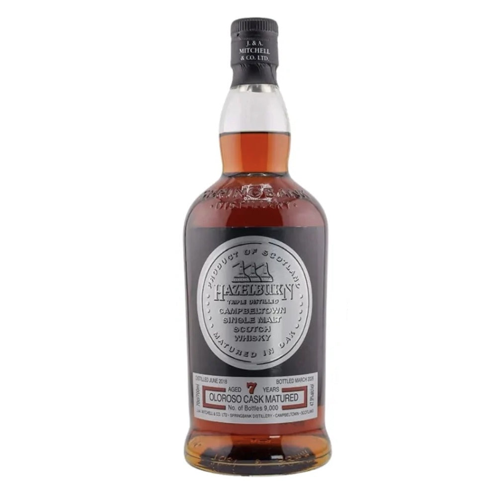 HAZELBURN 7 Year Old Oloroso Cask Matured (2026 Release) Campbeltown Single Malt Scotch Whisky 70cl 47.9%