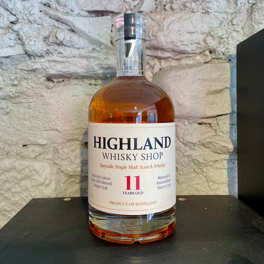 HIGHLAND WHISKY SHOP 11 Year Old Speyside Single Malt Scotch Whisky 70cl 52.5%