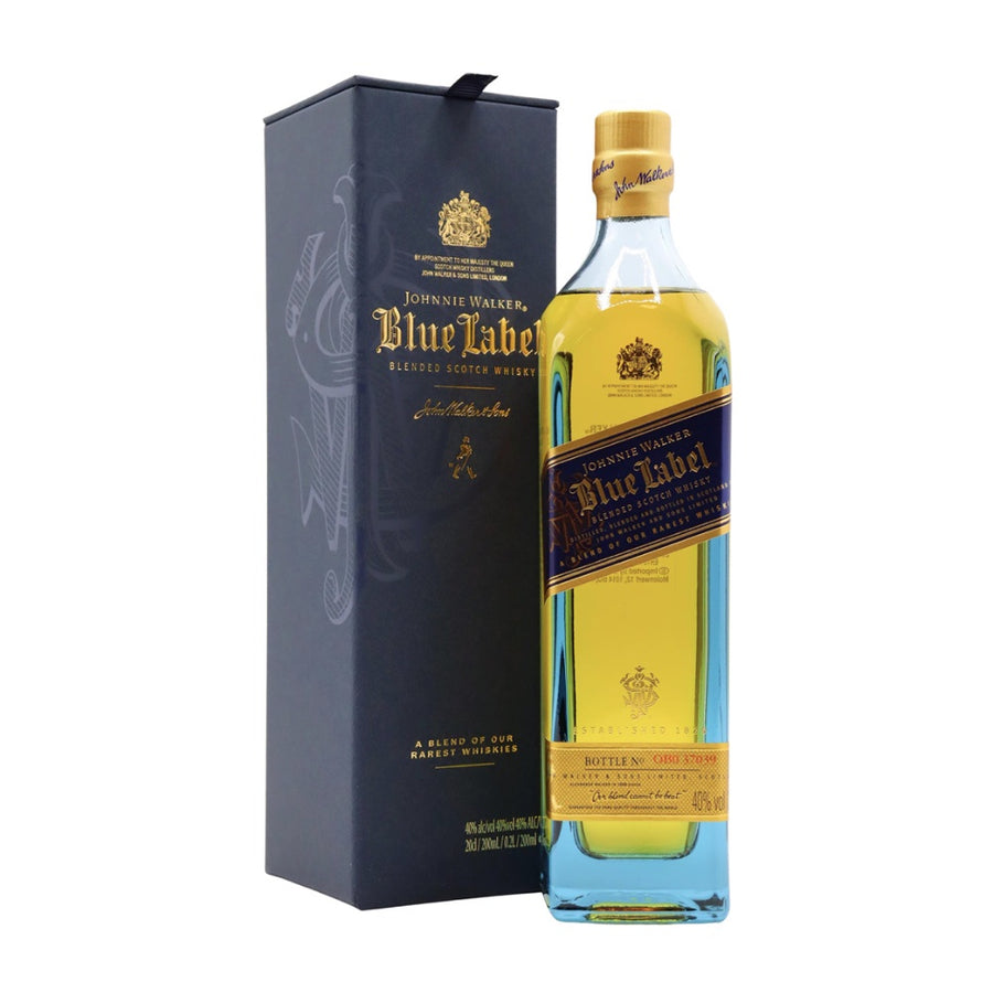 JOHNNIE WALKER Blue Label Blended Scotch Whisky 20cl 40% SMALL BOTTLE