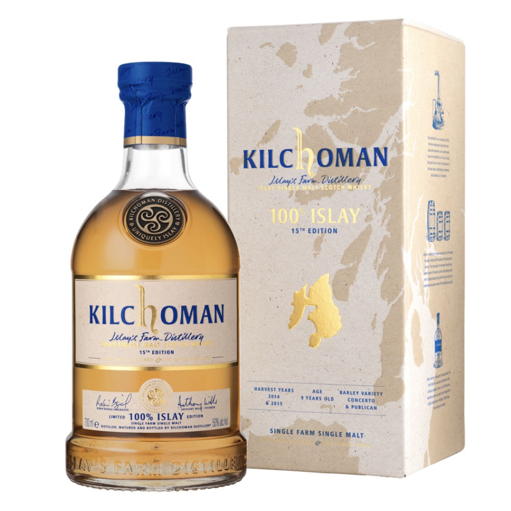 KILCHOMAN 100% Islay 15th Edition Islay Single Malt Scotch Whisky 70cl 50%