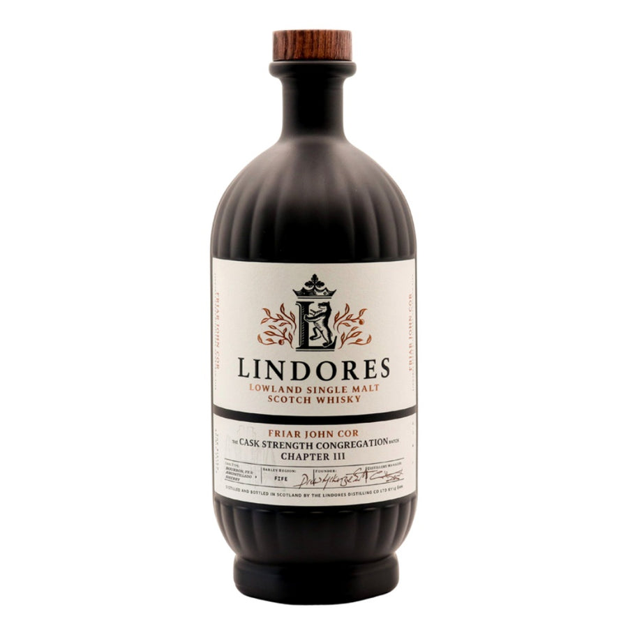 LINDORES Friar John Cor Lowland Single Malt Scotch Whisky 70cl 60.2%