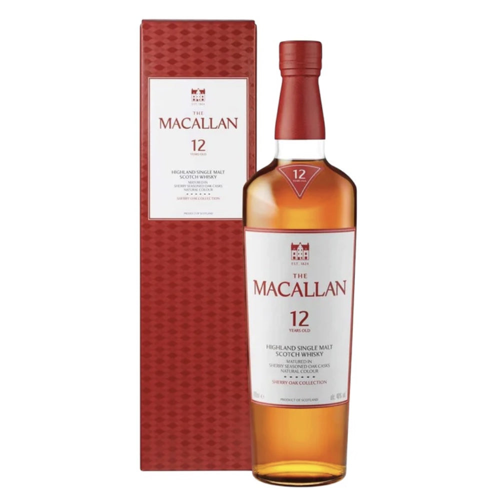 MACALLAN 12 Year Old Sherry Oak Collection Speyside Single Malt Scotch Whisky 70cl 40%