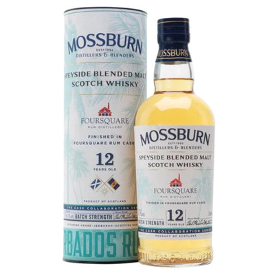 MOSSBURN 12 Year Old Foursquare Rum Cask Speyside Blended Malt Scotch Whisky 70cl 57.7%