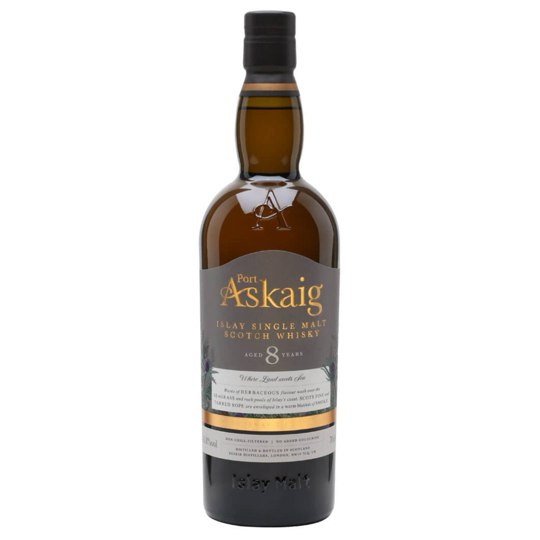 PORT ASKAIG 8 Year Old Islay Single Malt Scotch Whisky 70cl 45.8% - NEW BOTTLE