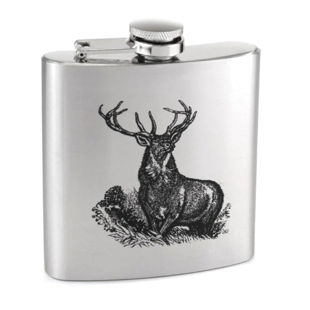 SOPHOS Stag Stainless Steel Hip Flask (6oz)