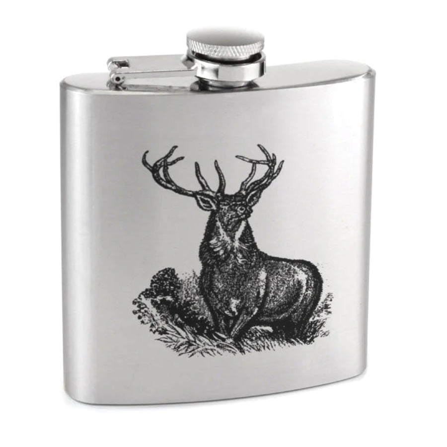 SOPHOS Stag Stainless Steel Hip Flask (6oz)