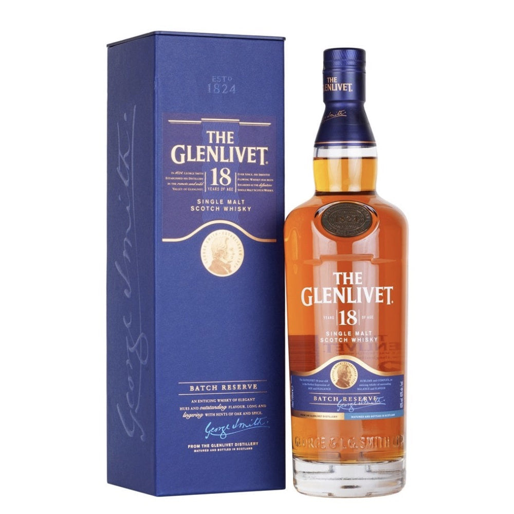 THE GLENLIVET 18 Year Old Batch Reserve Speyside Single Malt Scotch Whisky 70cl 40%