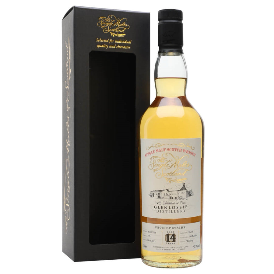 THE SINGLE MALTS OF SCOTLAND 14 Year Old Glenlossie Speyside Single Malt Scotch Whisky 70cl 57.9%