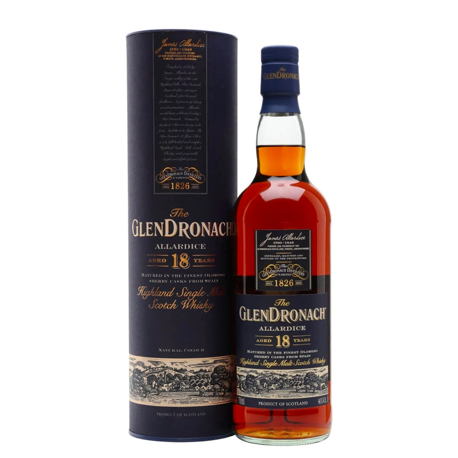 THE GLENDRONACH Allardice 18 Year Old Highland Single Malt Scotch Whisky 70cl 46% - 2019 Bottling