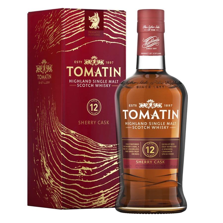 TOMATIN 12 Year Old Sherry Cask Highland Single Malt Scotch Whisky 70cl 40%