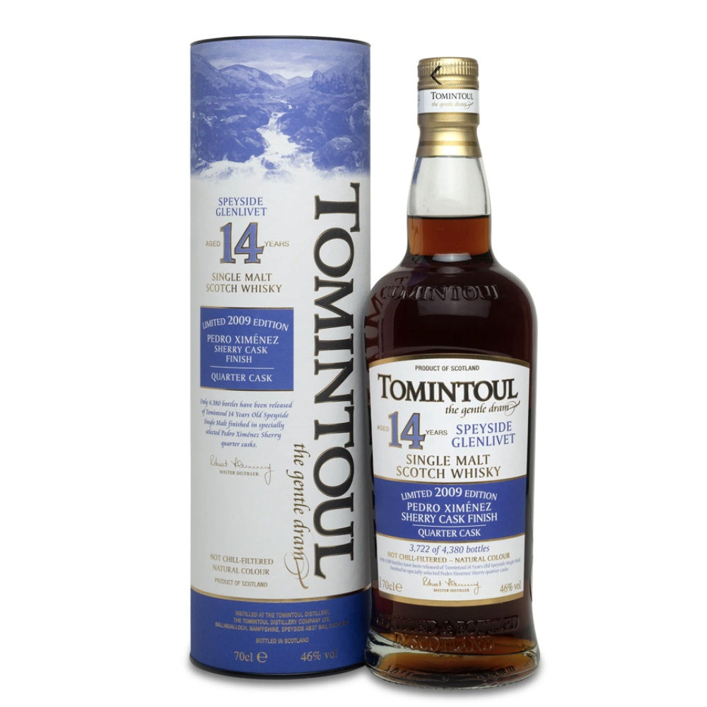 TOMINTOUL 14 Year Old Pedro Ximenéz Speyside Single Malt Scotch Whisky 70cl 46%