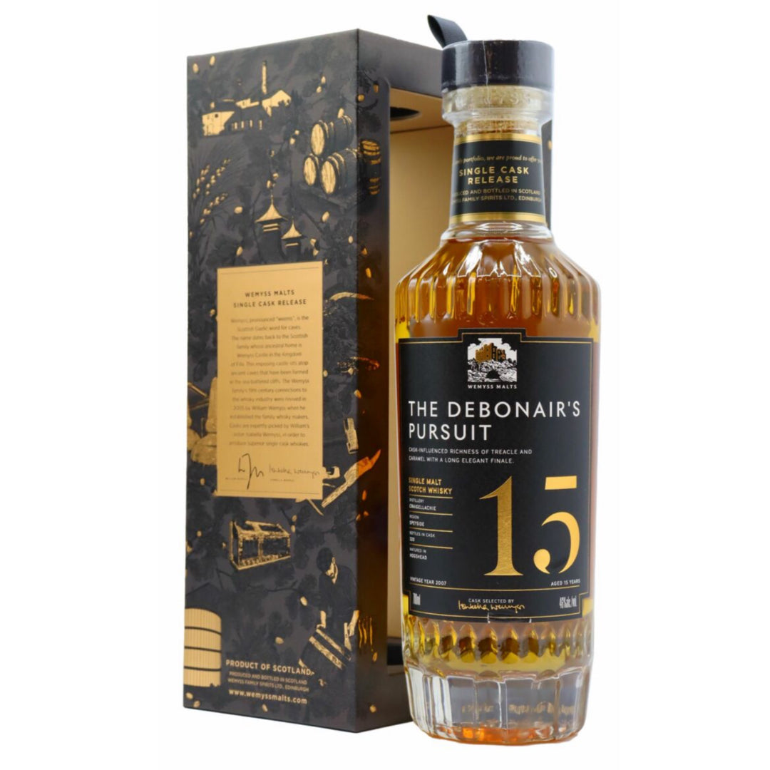 WEMYSS MALTS The Debonair's Pursuit 15 Year Old Craigellachie Speyside Single Malt Scotch Whisky 70cl 46%